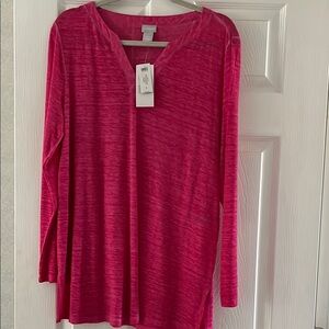 Women's Pink Long Sleeve Top